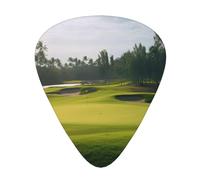 Golf Course Printed Guitar Picks 12-Piece Set - Comfortable, Versatile Plectrum for All Guitar Styles & Players