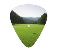 Golf Course Printed Guitar Picks 12-Piece Set - Comfortable, Versatile Plectrum for All Guitar Styles & Players