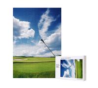 golf course Printed Jigsaw Puzzle with Storage Box, Wooden Puzzle for Adults and Kids, 300 Pieces Family Fun Decorative Game