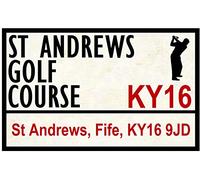 Golf Course/Road Signs St Andrews Metal Sign Retro Vintage Tin Sign Metal Poster Wall Art Decor 8X12 Inches