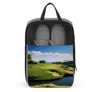 Golf Course Shoe Bag Travel Shoe Organizer Water-Resistant Shoe Pouch with Zipper Sneaker Dust Bag, gray, One Size, Modern