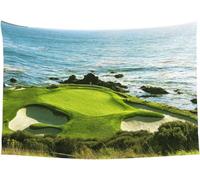 Golf Course Tapestry Wall Hanging Ocean Large Tapestry Fabric Wall Hangings Art 3D Print Tapestries for Bedroom Living Room Home Decor 180x230 cm a/2577