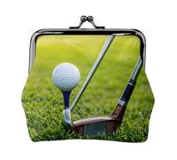 Golf Court Coin Purses, Small Card Case Wallet For Men Women For Shopping And Casual Outings, Black, One Size, Art Deco