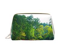 Golf Court Print Makeup Bag Portable Leather Waterproof Cosmetic Bag Clutch Makeup Brush Bag (6.7x4.3in)