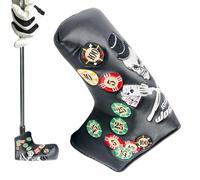 GOLF COVER - Golf Tees Covers Embroidered Skull Absorbing Magnetic Clubs | Golf Accessories for Men, Golf Pitter Cover Made of Golf for Men Provides Protection Driver Cover Suitable for Most Clubs