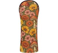 Golf Cover Premium Leather Headcovers with Interchangeable No. Tags for Driver Fairway Hybrid Wood Enchanted Mushrooms