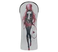 Golf Cover Premium Leather Headcovers with Number Tag for Driver Fairway Wood Hybrid Demon Anime Girl Monsters