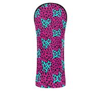 Golf Cover Pu Leather with Number Tags for Driver Hybrid and Fairway Woods Ruby Blush Black Blue Leopard Print Cheetah Animall