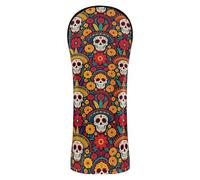 Golf Cover Set Headcover with Interchangeable No. Tags for Driver/Fairway Wood/Hybrid Fleurs Sugar Skull Cinco De Mayo Mexicain Dia De Los Muertos