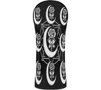Golf Cover Set Headcover with Number Tag Designed to Fit All Woods and Drivers Occult Crescent Moon Rose Gothic Village Witch Witchcraft