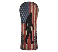 Golf Cover Set Headcover with Number Tag for Driver Fairway Wood Hybrids Sasquatch America Flag