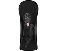 Golf Cover Set Headcovers | with Interchangeable No. Tags for Driver Fairway Wood Hybrids Happy Black Labrador Retriever Lying Down Birthday
