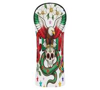 Golf Cover Set Premium Leather Accessories with Interchangeable No. Tags for Driver, Fairway Wood Hybrid Mexico Skull Snake Floral