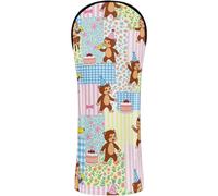 Golf Cover Set Premium Leather Accessories with Interchangeable No. Tags for Driver & Fairway Woods Personalized Curious Monkey Collection Playful Cute George