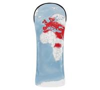 Golf Cover Set Premium Leather Accessories with Number Tag for Driver Fairway Wood Hybrid Population Density Map Style World Map Wallpaper