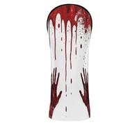 Golf Cover Set Premium Leather Headcovers with Interchangeable No. Tags for Driver/Fairway Wood/Hybrid Cute Bloody Hand Halloween Blood Dripping Horror