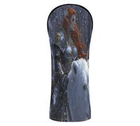 Golf Cover Set Premium Leather Headcovers with Interchangeable No. Tags for Fairway Wood Hybrid Game Anime Winter Playroom Bear