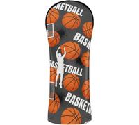 Golf Cover Set Premium Leather Headcovers with Number Tags for Fairway Wood Hybrid Basketball Player Slam Dunk Sports Grunge Art