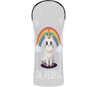 Golf Cover Set Premium Leather Waterproof Headcover with Interchangeable No. Tags Designed to Fit All Woods and Drivers Rainbow Maine Coon Ew People Fantasy Creature Cat