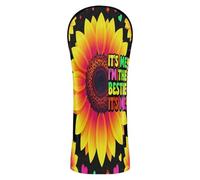 Golf Cover Set Premium Leather Waterproof Headcover with Interchangeable No. Tags for Driver, Fairway Wood Hybrid It's Me Hi I'm The Bestie It’s Me Groovy Sunflower Tie Dye