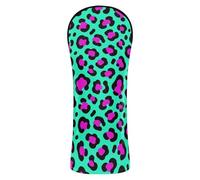 Golf Cover Set Premium Leather Waterproof Headcover with Number Tag for Driver & Fairway Woods Ruby Blush Black Blue Leopard Print Cheetah Animal