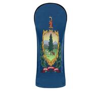 Golf Cover Set Waterproof Headcover with Number Tag for Driver & Fairway Woods Vermont State Flag