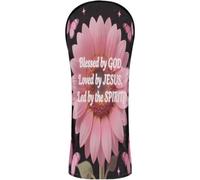 Golf Cover Set Waterproof Headcovers with Number Tags for Driver & Fairway Woods Blessed by God Loved by Blush Sunflower