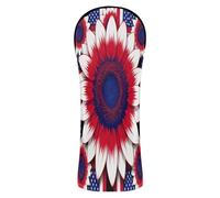 Golf Cover Waterproof Headcovers with Interchangeable No. Tags for Driver Hybrid and Fairway Woods USA Flag Sunflower Red White Blue Tie Dye 4th of July