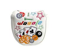 Golf Covers - Corsican Set in Imitation Leather with Coloured Print | Catchers and Protectors for Irons and Woods | Stylish and Durable Accessories for Golfers and Players