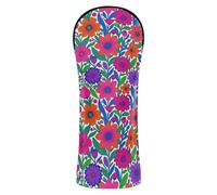 Golf Covers Headcovers with Interchangeable No. Tags for Woods and Driver Fairway Hybrid Mexican Folk Art Floral Embroidery Pattern Heritage Otomi
