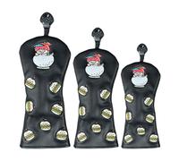 Golf Covers - Long PU Cover, Neck Protective Cover | Sturdy 3pc Golf Wood Head 135 Protective Cap Cover, Putter Hybrid PU Leather Wood Club Tyre for ibrid