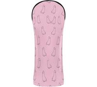 Golf Covers Premium Leather Accessories with Number Tags for Driver Fairway Wood Hybrids Polar Bear Sketch