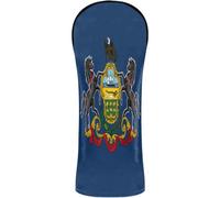 Golf Covers Premium Leather Headcovers with Interchangeable No. Tags for Driver, Fairway Wood Hybrid Flag of Pennsylvania