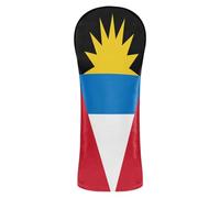 Golf Covers Premium Leather Headcovers with Interchangeable No. Tags for Driver Fairway Wood Hybrids National Flag of Antigua and Barbuda