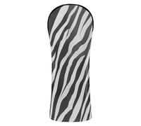Golf Covers Premium Leather Headcovers with Interchangeable No. Tags for Woods and Driver Fairway Hybrid Classic Zebras Stripe Animal Skin White Pattern