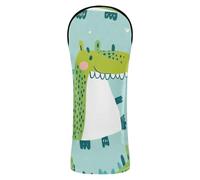 Golf Covers Premium Leather Headcovers with Number Tag for Driver Hybrid and Fairway Woods Cute Green Crocodiles