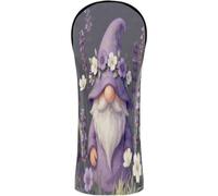 Golf Covers Premium Leather Headcovers | with Number Tag for Woods and Driver Fairway Hybrid Cute Purple Gnome Anemones Flower Lavender Lilac Aesthetic