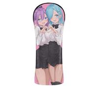 Golf Covers Premium Leather Headcovers with Number Tags Designed to Fit All Woods and Drivers Two Cute Anime Girl