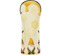 Golf Covers Premium Leather Waterproof Headcover with Interchangeable No. Tags for Driver & Fairway Woods Cute Gnomes Funny Halloween Bumble Bee Gnomes
