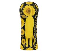 Golf Covers Premium Leather Waterproof Headcover with Number Tag for Driver & Fairway Woods We are Not Going Back Cat Sunflower