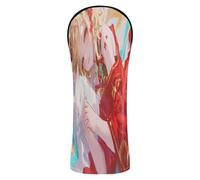 Golf Covers Premium Leather Waterproof Headcover with Number Tags for Driver Fairway Hybrid Wood Red Fox White Anime Girl