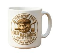 Golf Cup - 350ml Ceramic Mug, Sturdy Beverage Container, Easy Grip Handle, Classic Golf Gift Set for Club Members Tournament Course Office Home Birthday Christmas Retirement Dad Husband Grandpa