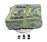 Golf Dance Brand - Magnetic Metal Hat Clip, Dollar Style Accessory | Compact Strong Holding Marker with Unique Design, Convenient Golf Tool for Men Tournaments d