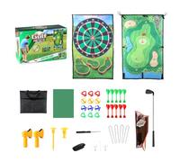 Golf Dart Chipping Game, Golf Chipping Play Mat Set - Double Sided Golf Chipping Game Practice Mat - Stick Chip Game, Large Golf Training Mat Set for Home, Backyard, Garage