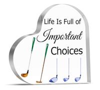 Golf Decor Desk Sign Golf Lover Gift for Women Men Golfer Acrylic Sign Home Office Decor Thanksgiving Christmas Birthday Present for Sport Lover Gifts Inspirational Gift for Friend Golfer Student