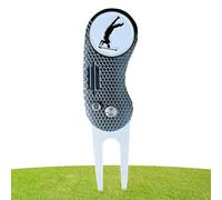 Golf Divot Repair Tool - Metal Green Repair Tool With Magnetic Ball Marker,Foldable Protable Golf Ball Markers For Putting Green, Practical Metal Green Tool For Man And Woman
