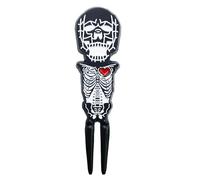 Golf Divot Repair Tool | Skull Shape Divot Fixer - Green Lawn Portable Fork Zinc Alloy Accessories Golfing Supplies for Men Women Turf Collector Court