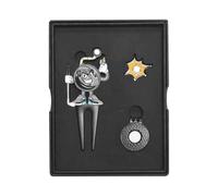 Golf Divot Tool & Ball Marker - Fun Metal Golf Ball Marker & Divot Tools - Golf Club Holder, Portable Golf Training Aid Accessories For