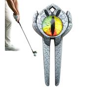 Golf Divot Tool, Die Cast Zinc Alloy Material | 3.14x1.57x0.47 Inch 2-Prong Fork 42g - 3D Creative Green Repair Accessory For Golfers Maintenance And Course Etiquette