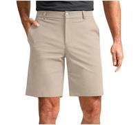 Golf Dress Shorts for Men UK 2026 Lightweight Flat Front Shorts with Pockets Solid Color Plain Chinos Breathable Comfy Straight Leg Half Pants for Work, Golf, Casual, Travel Khaki
